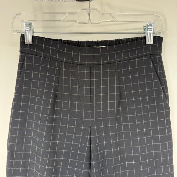 Babaton Aritzia Conan Pant Women's Size 0 Black Windowpane Check Crepe Mid-Rise - Picture 4 of 9